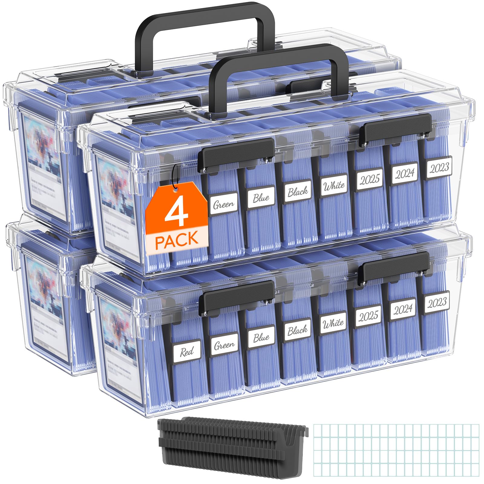 Amazon.com: Lifewit Trading Card Storage Box with Handle, Fit for